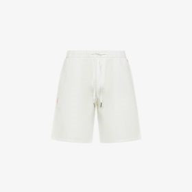 Bermuda in lino e cotone bianco