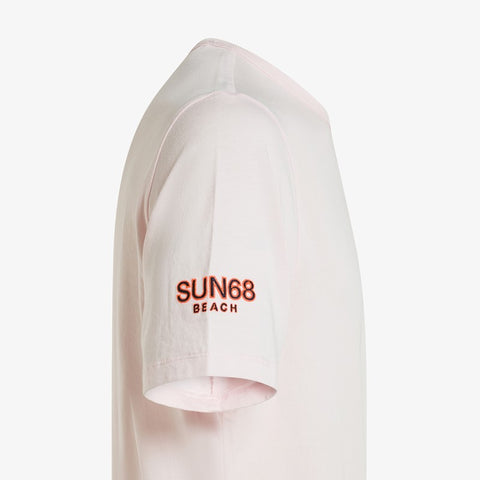 T-shirt in jersey di cotone rosa