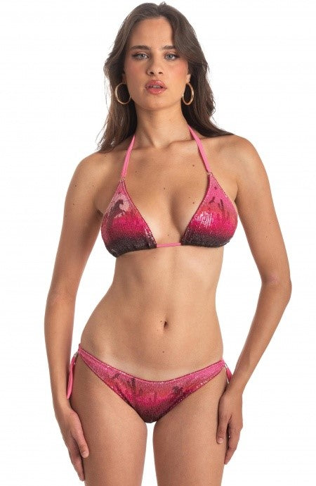 Bikini triangolo paillettes