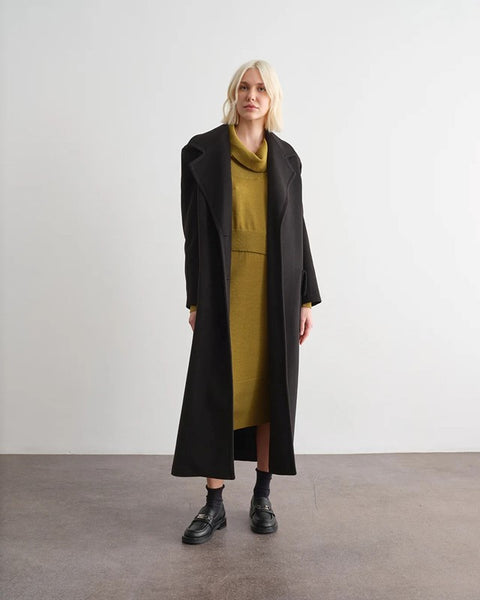 Cappotto lungo tinta unita