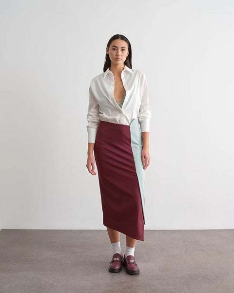 Camicia in tessuto con polsino ampio e gemelli