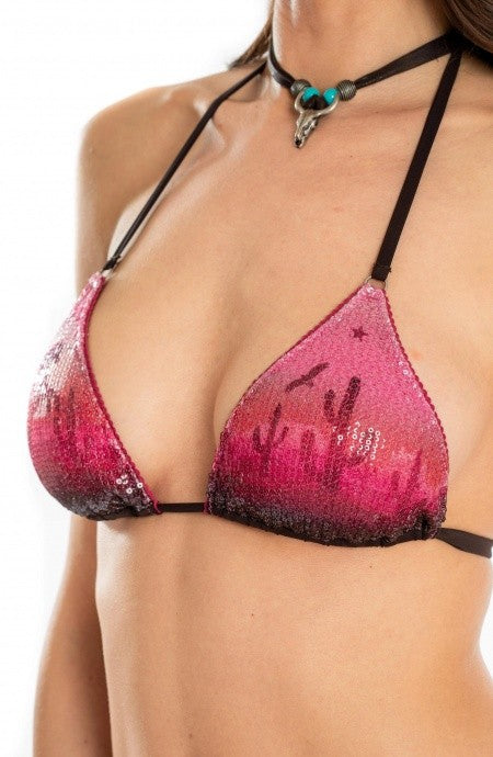 Bikini triangolo paillettes