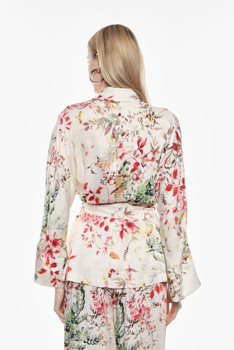 Blazer con stampa floreale