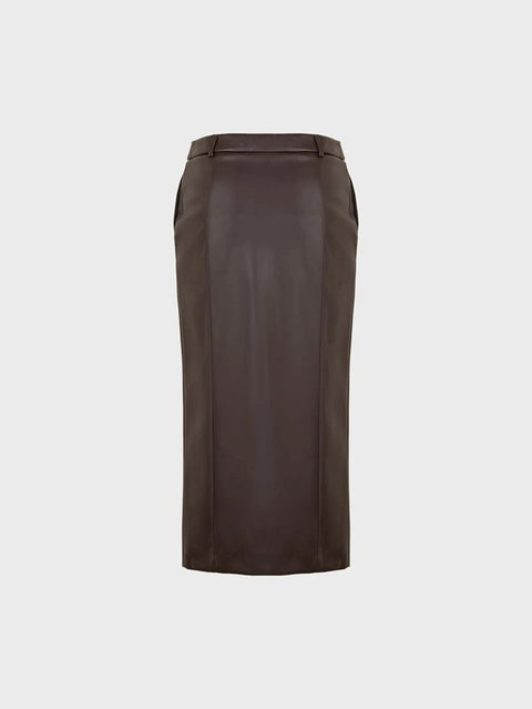 Pencil skirt in ecopelle