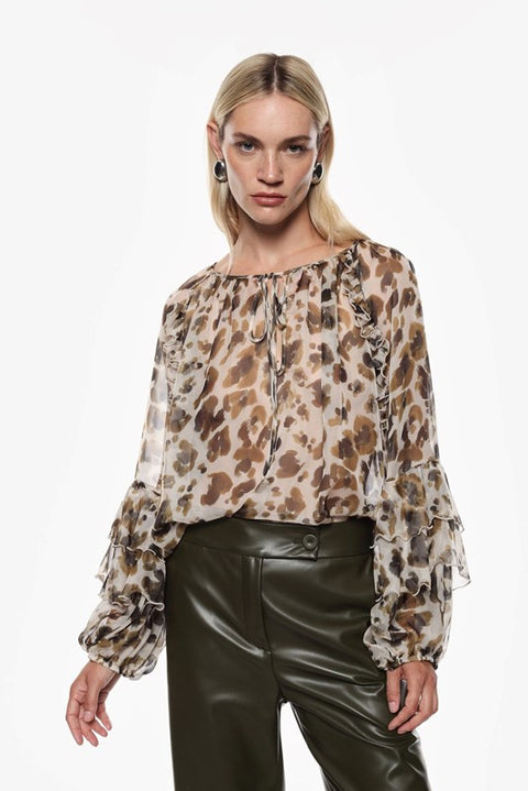 Blusa ampia fantasia