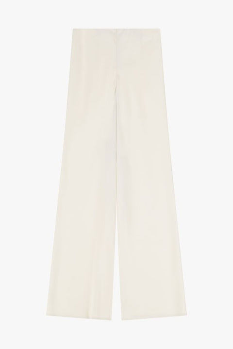 Pantaloni ampi effetto satin a vita alta
