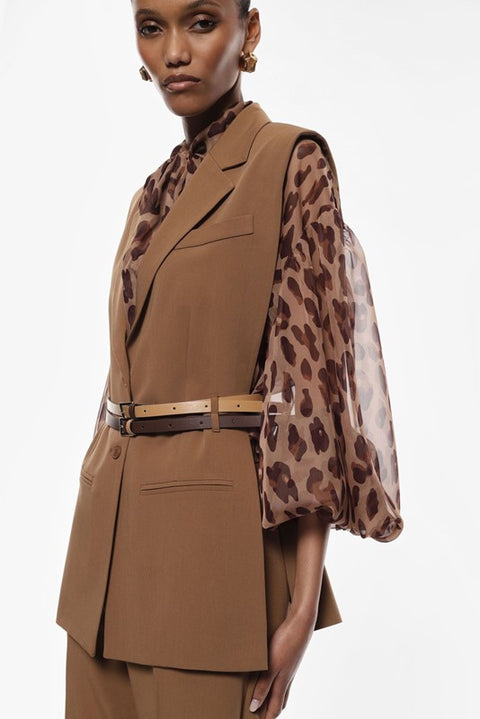 Gilet con doppia cintura