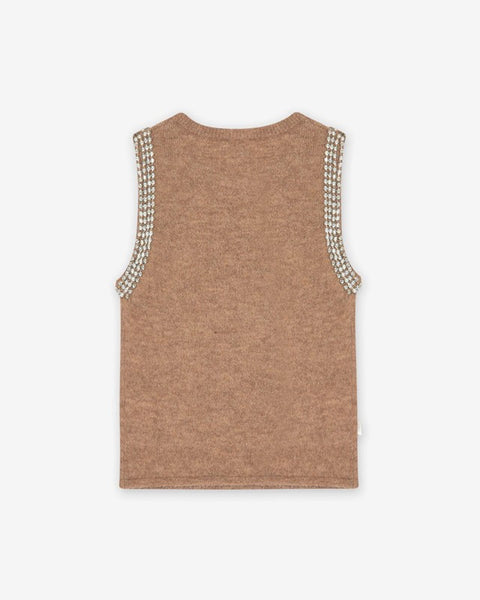 Gilet con strass giromanica