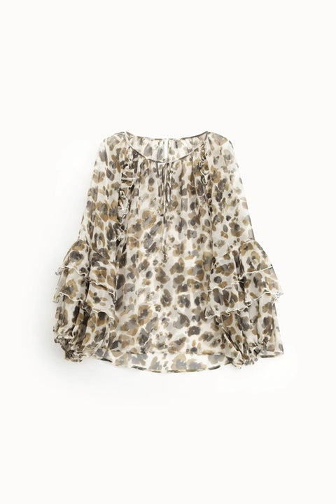 Blusa ampia fantasia