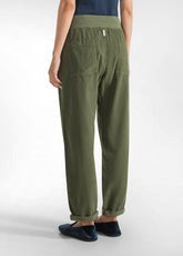 Pantalone in velluto coulisse e tasche