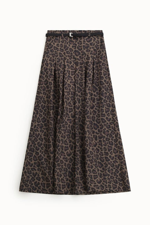Pantalone ampio con pince e cintura