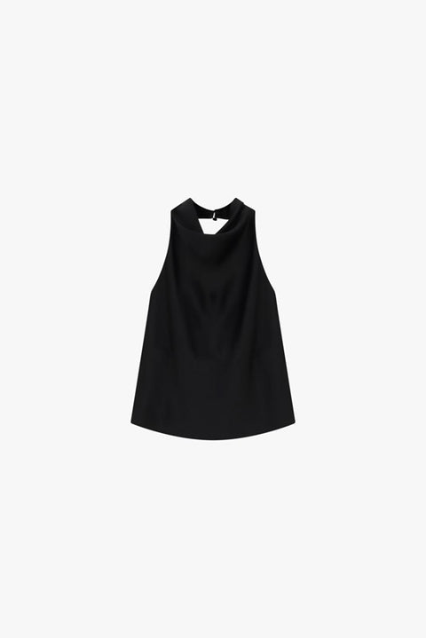Top halter scollo morbido senza maniche