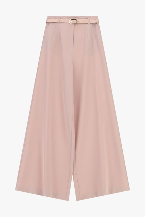 Pantalone ampio vita alta con cintura