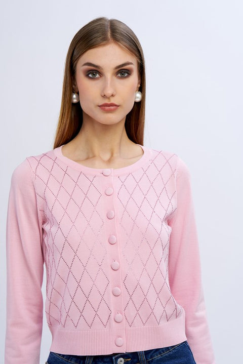 Cardigan rombi brillanti