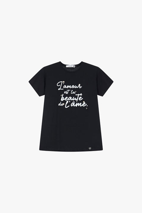 T-shirt stampa girocollo maniche corte