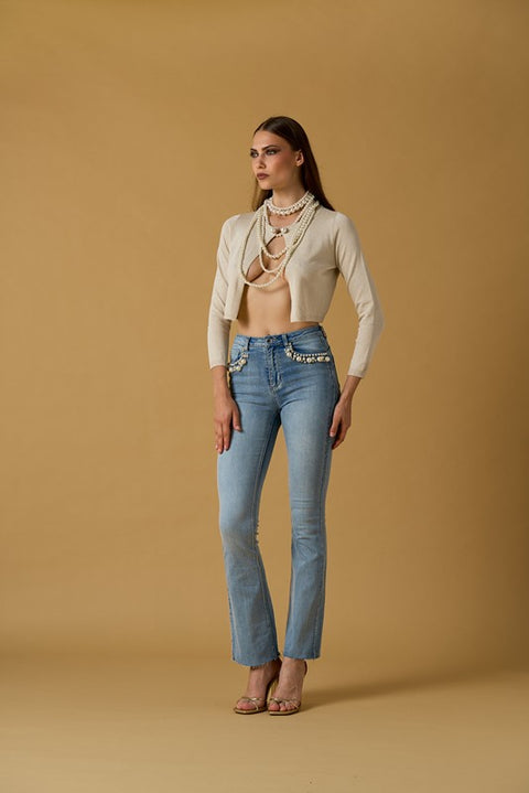 Micro cardigan iconico lurex