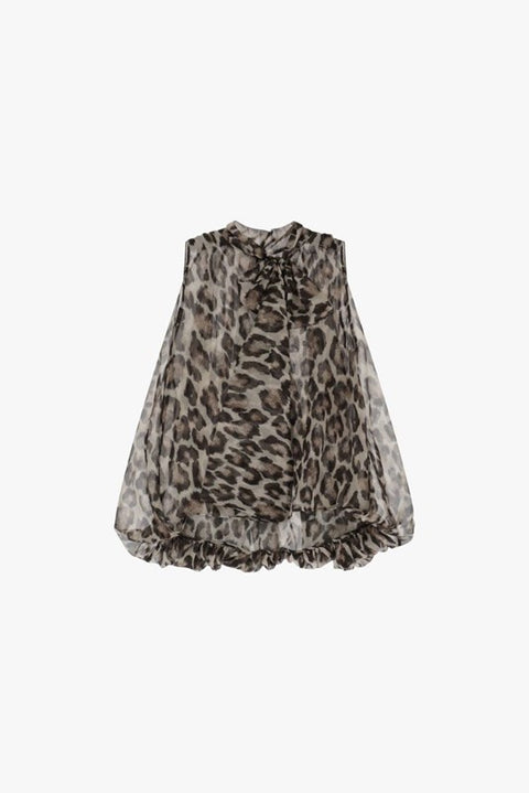 Camicia con collo a punta stampa