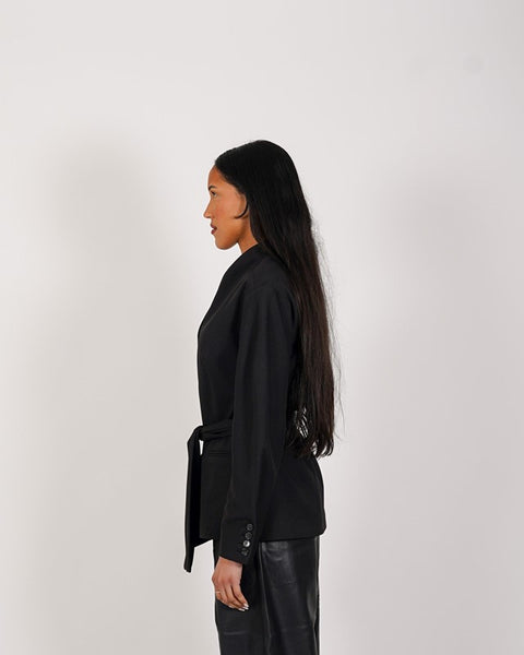 Giacca kimono manica over con cintura