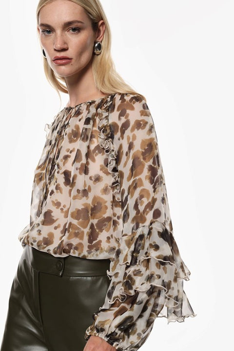 Blusa ampia fantasia