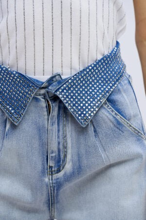 Shorts jeans diamanti