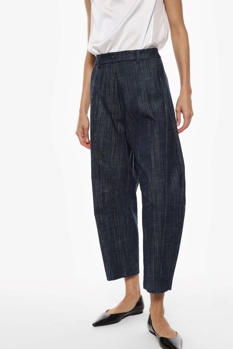 Pantaloni ampi stampa astratta vita alta