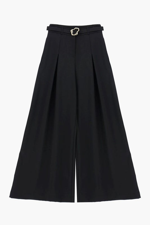 Pantalone ampio con fibbia oro