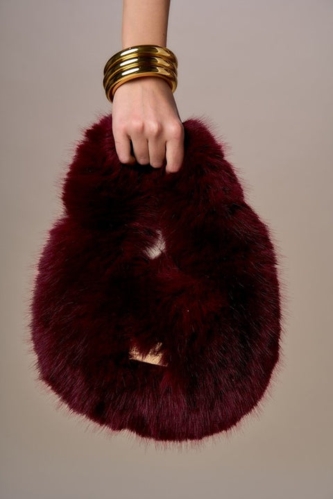 Faux fur bag