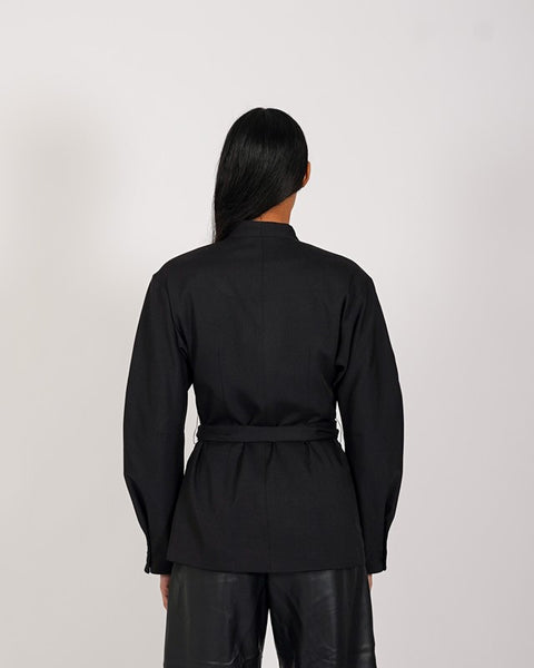 Giacca kimono manica over con cintura