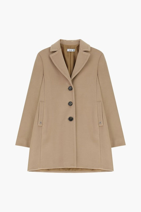 Cappotto lineare con chiusura a bottoni