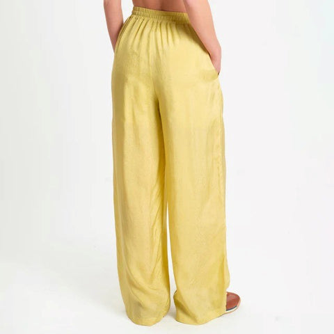 Pantalone tinta unita con coulisse