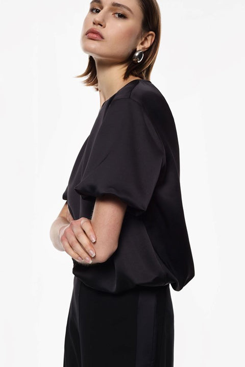 Blusa palloncino manica corta
