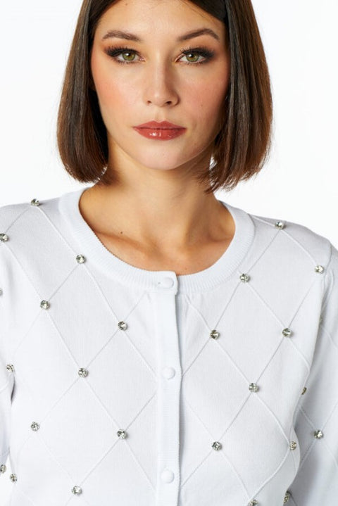 Cardigan rombi e diamanti