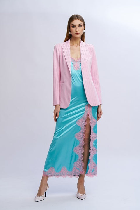 Blazer gessato diamanti