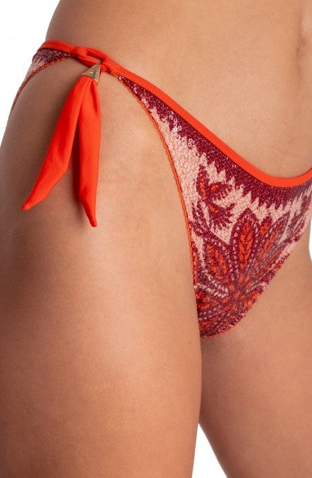 Bikini triangolo imbottito stampa paillettes