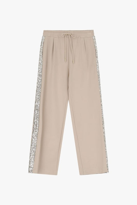 Pantalone jogger paillettes laterali