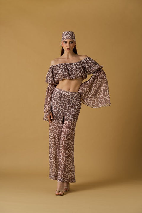 Pantalone voile stampato