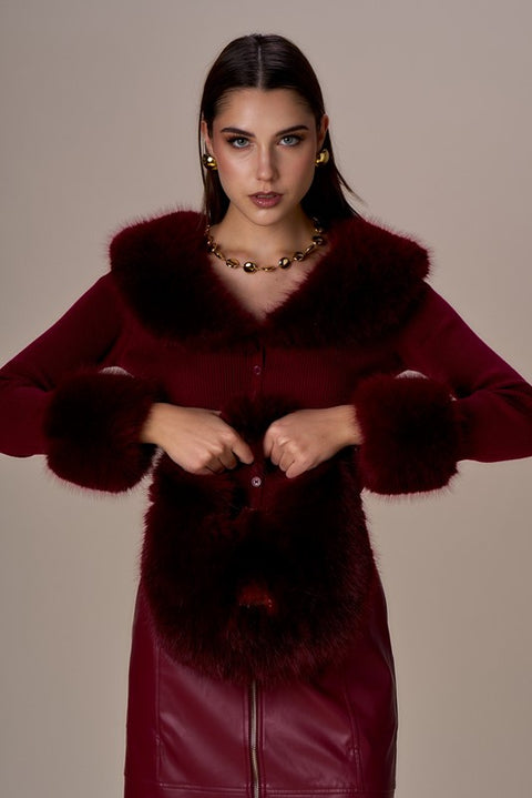 Faux fur bag