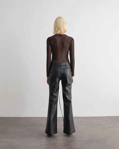 T-shirt manica lunga in tulle