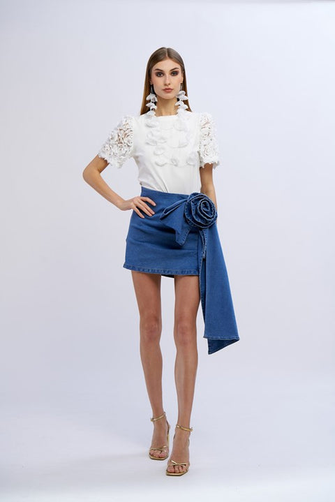 T-shirt maniche rose
