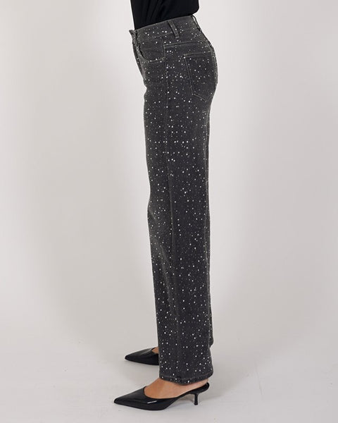 Jeans balloon fit full paillettes