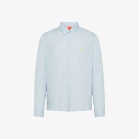 Camicia in lino e cotone azzurro