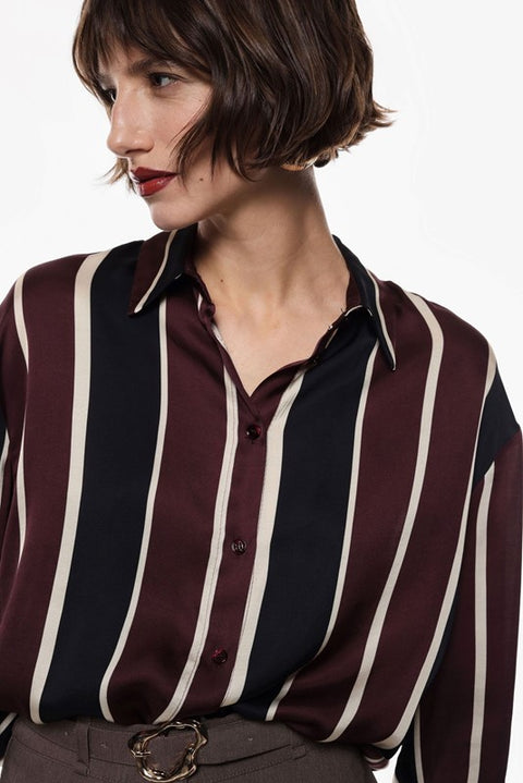 Camicia morbida a righe