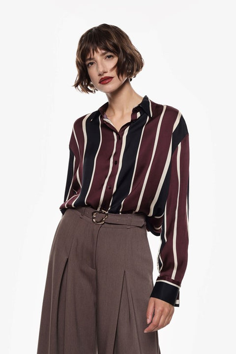 Camicia morbida a righe