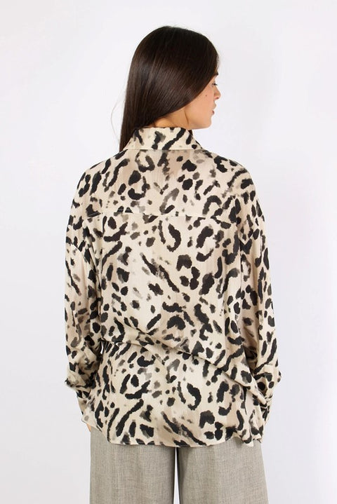 Camicia over viscosa leggera spotted