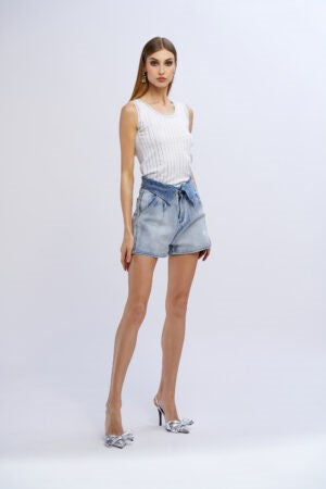 Shorts jeans diamanti