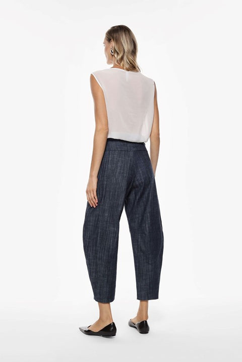 Pantaloni ampi stampa astratta vita alta