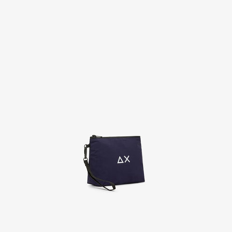 Pochette in nylon blu navy