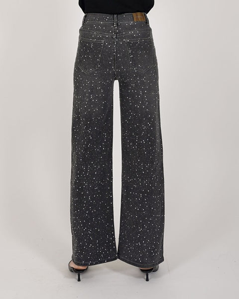 Jeans balloon fit full paillettes