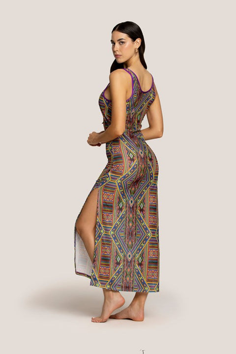 Abito canotta masai colors