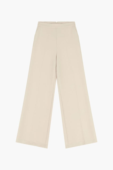 Pantalone vita alta crepe